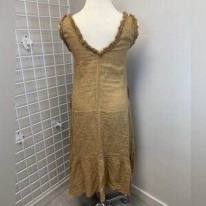 I Love Linen Tan Dress - Size 12/14